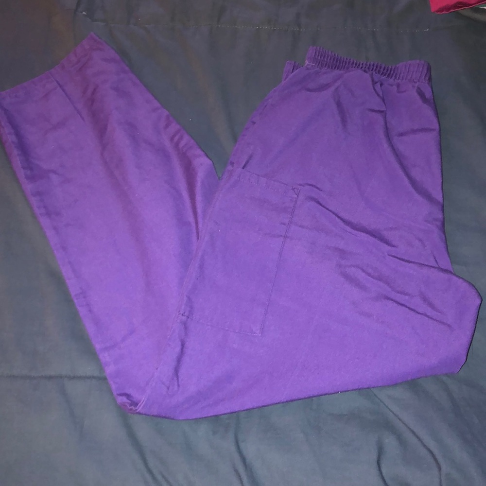 Purple scrub bottoms